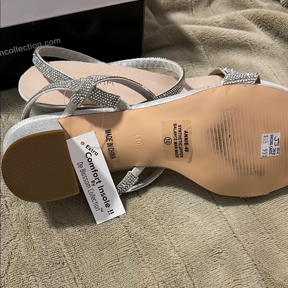 Silver Women's Sandals - Picture 2 of 7